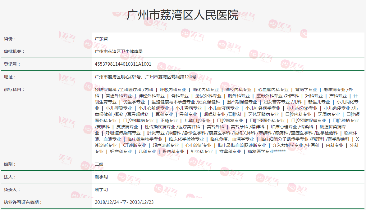 廣州市荔灣區(qū)人民醫(yī)院整形美容中心